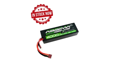 Batería Absima LiPo 2S 7.4V 50C 4000 Greenhorn carcasa rígida (conector TDean) 4140008