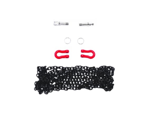 GPM Grilletes con cadenas de metal Rojo/negro(2pcs) ZSP006