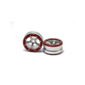 Llantas Metsafil PT-Safari Beadlock Plata/Rojo 1.9 (2pcs) MT0010SR