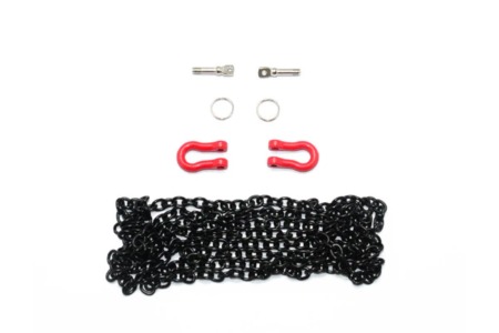 GPM Grilletes con cadenas de metal Rojo/negro (2pcs) ZSP006