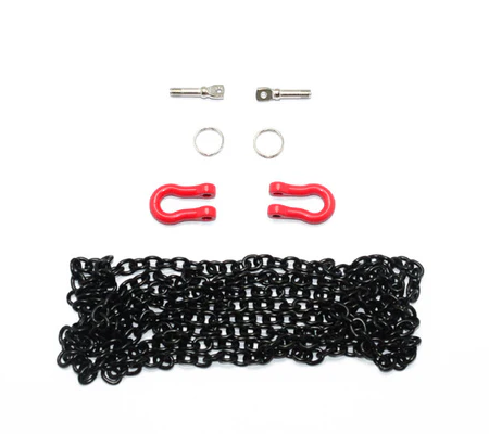 GPM Grilletes con cadenas de metal Rojo/negro (2pcs) ZSP006