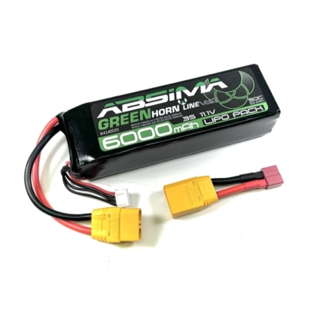 Batería Absima LiPo 3S 11,1V 50C 6000 Greenhorn XT90/TDean 4140020