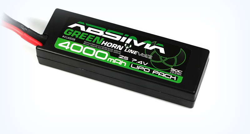 Batería Absima LiPo 2S 7.4V 50C 4000 carcasa rígida (conector TDean) 4140008