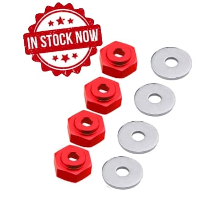 Adaptador hexagonos de 12mm a 17mm Color rojo (4pcs) 2913-R