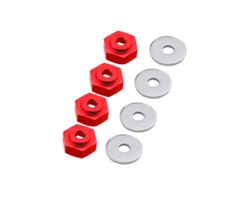 Adaptador hexagonos de 12mm a 17mm Color rojo (4pcs) 2913-R