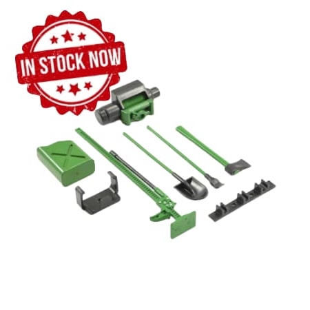 Juego accesorios Fastrax 6 piezas a escala color verde FAST2334