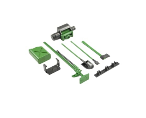 Juego accesorios Fastrax 6 piezas a escala color verde FAST2334