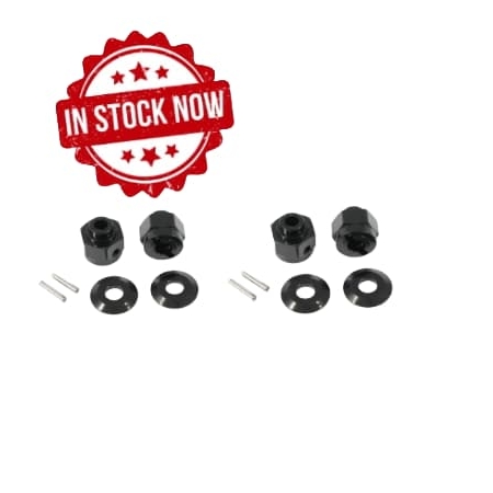 Hexágonos Fastrax Negros (4pcs) para Axial Wraith +3 mm FTAX14
