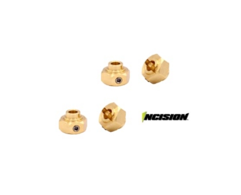 Hexágonos Incision de Latón Hex12mm (4pcs) IRC00292