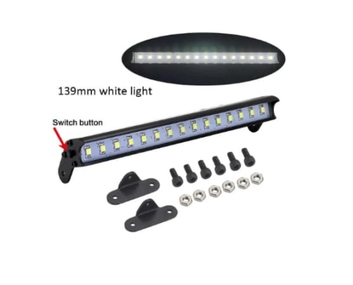 Barra led Blanca 139mm para techo 1/10 crawler