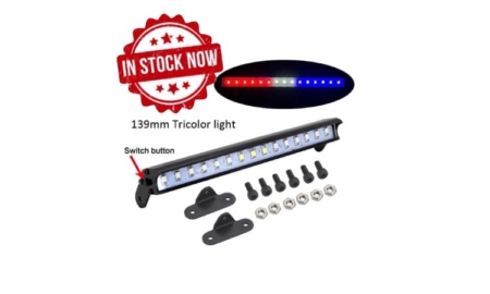 Barra led de 139mm para techo 1/10 crawler tres colores