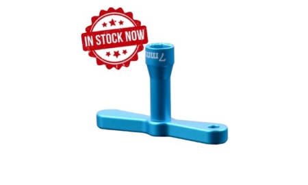 Llave de ruedas 7mm de aluminio Azul