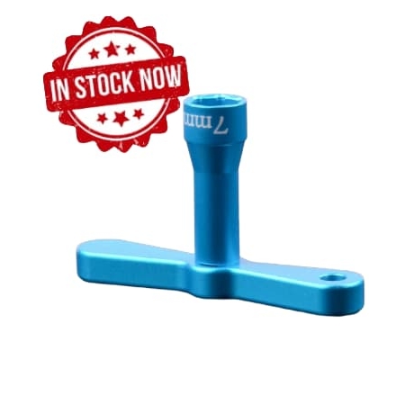 Llave de ruedas 7mm de aluminio Azul