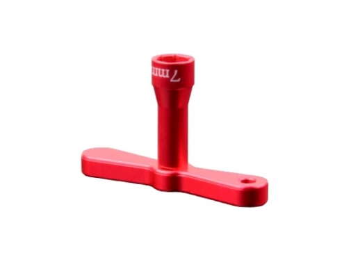 Llave de ruedas 7mm de aluminio Roja