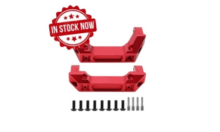 Soportes de parachoques de aluminio Rojo para Traxxas TRX4 (2pcs) M00469