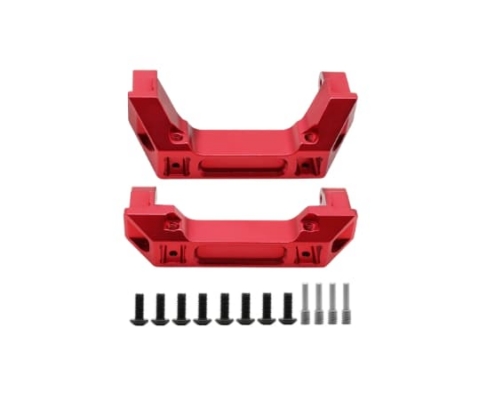 Soportes de parachoques de aluminio Rojo para Traxxas TRX4 (2pcs) M00469