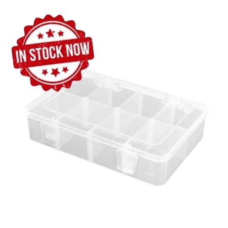 Caja clasificadora Robitronic 8 compartimentos variables 186x125x43mm R14035