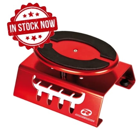 Soporte giratorio Robitronic para coches 1/10 y 1/8 de Aluminio rojo R15001R