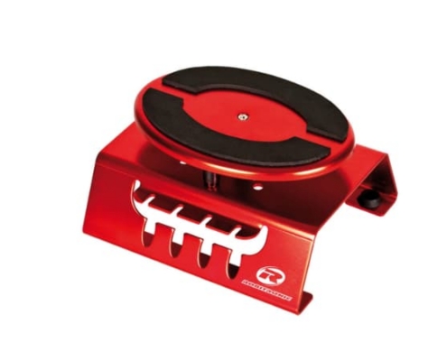 Soporte giratorio Robitronic para coches 1/10 y 1/8 de Aluminio rojo R15001R