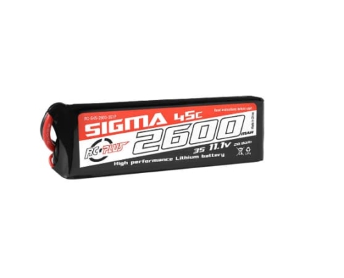 Batería Lipo Sigma 3S 11,1V. 2600mah 45C xt60 RC-G45-2600-3S1P