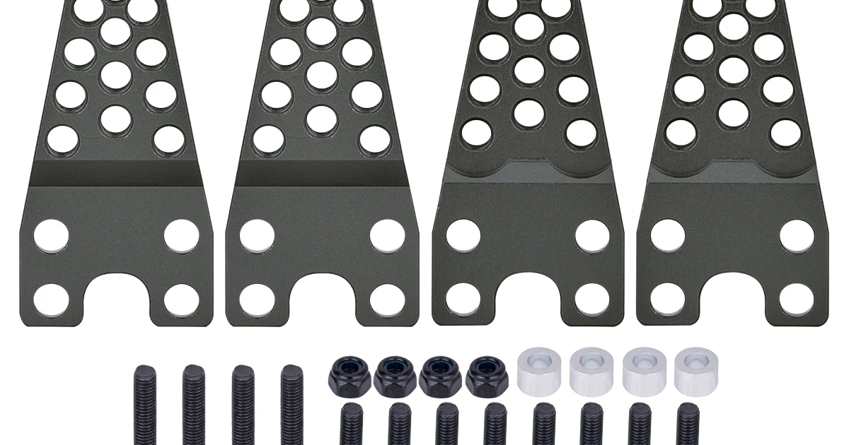 Soportes amortiguadores Axial SCX10 de aluminio Gris (4pcs)