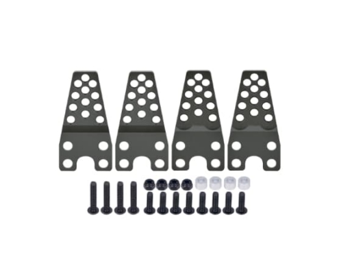 Soportes amortiguadores Axial SCX10 de aluminio Gris (4pcs)