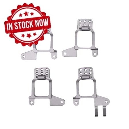 Soportes amortiguadores de aluminio Gris para Crawler Traxxas TRX4 1/10