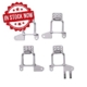 Soportes amortiguadores de aluminio Gris para Crawler Traxxas TRX4 1/10