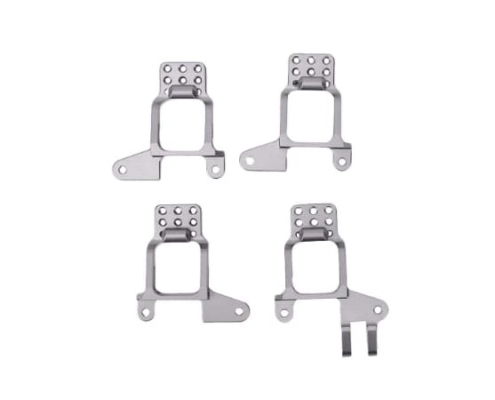 Soportes amortiguadores de aluminio Gris para Crawler Traxxas TRX4 1/10
