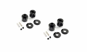 Hexágonos Fastrax Negros anchos (4pcs) para Axial Wraith +5 mm FTAX22