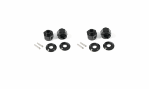 Hexágonos Fastrax FTAX14 Negros (4pcs) para Axial Wraith +3 mm 