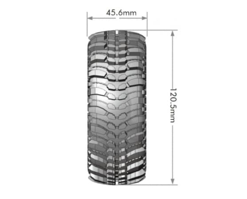 Ruedas Louise CHAMP crawler 1/10 Sin Llanta 1.9" (2pcs) LR-T3231VI