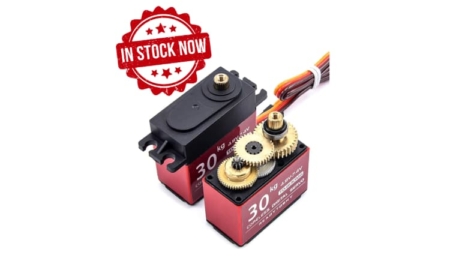 Servo winch para crawler 1/10 30kg. 360º color rojo