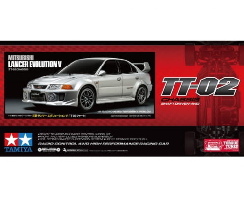 Kit Tamiya Mitsubishi Lancer Evo V TT-02 1:10 58713