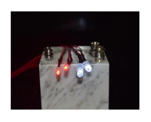 Leds Absima blanco y rojo con soporte de aluminio para Rc 2320041