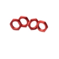 Tuercas de rueda Absima para 1/8 17mm rojos (4pcs) 2560007
