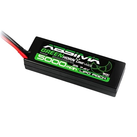 Batería Absima LiPo 2S 7.4V 50C 5000 Greenhorn carcasa rígida (conector TDean) 4140009
