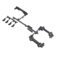 Soportes de parachoques Axial y soportes de pivote SCX10 II AXI31634