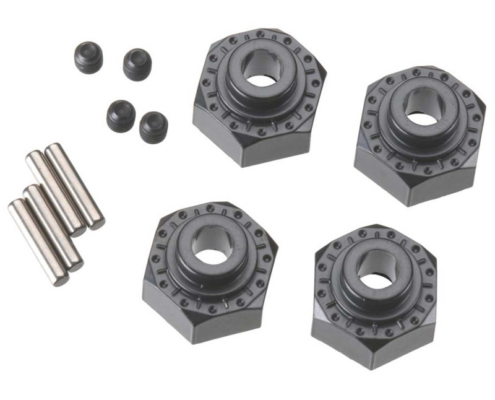 Hexágonos Axial de aluminio 12mm color negro (4pcs) AX30429