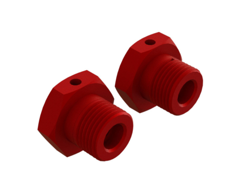 Hexágonos Arrma de aluminio 17mm color rojo (2pcs) AR310904