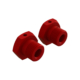 Hexágonos Arrma de aluminio 17mm color rojo (2pcs) AR310904