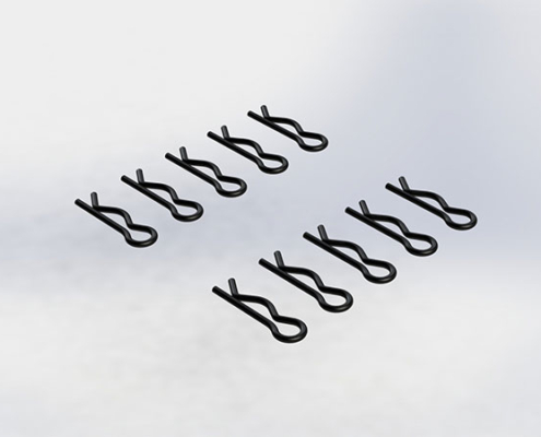 Clips carrocería Arrma grandes negros (10pcs) AR320278