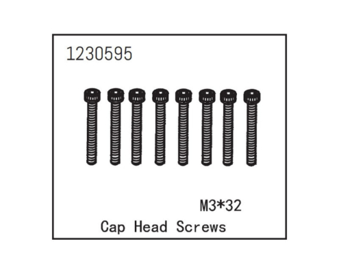 Tornillos Absima de cabeza hueca M3x32 (8pcs) 1230595