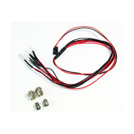 Leds Absima blanco y rojo con soporte de aluminio para Rc 2320041