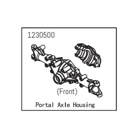 Carcasa del eje del portal delantero Absima1230500