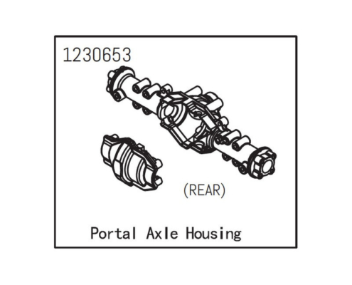 Carcasa del eje del portal trasero Absima 1230653