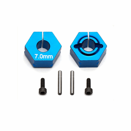 Element AE91610 Hexágonos de aluminio azul 7.0mm RB10 (2pcs)