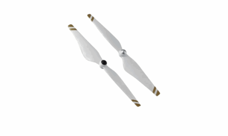 Hélices DJI Phantom 3 9450 Blancas Franja amarilla (2pcs)