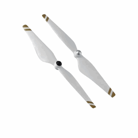 Hélices DJI Phantom 3 9450 Blancas Franja amarilla (2pcs)