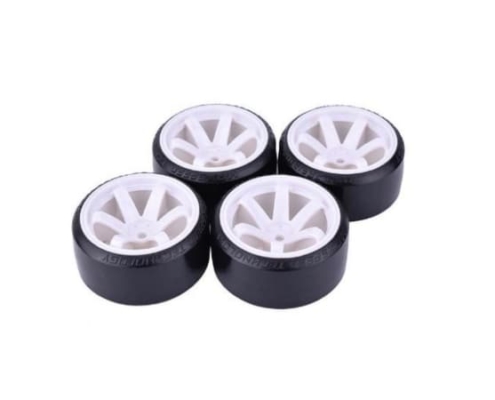 Ruedas Drift 1/10 -6 radios blancos (4pcs) DP3018